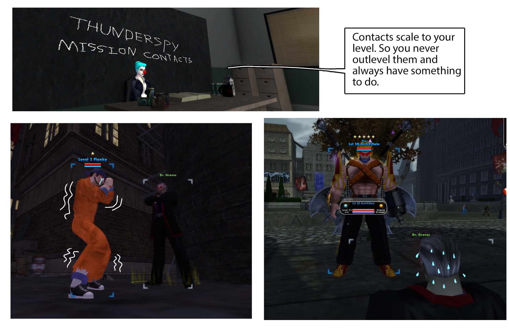 Comic illustrating level scaling