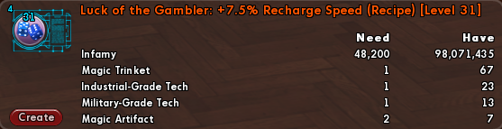 Crafting with reduced salvage